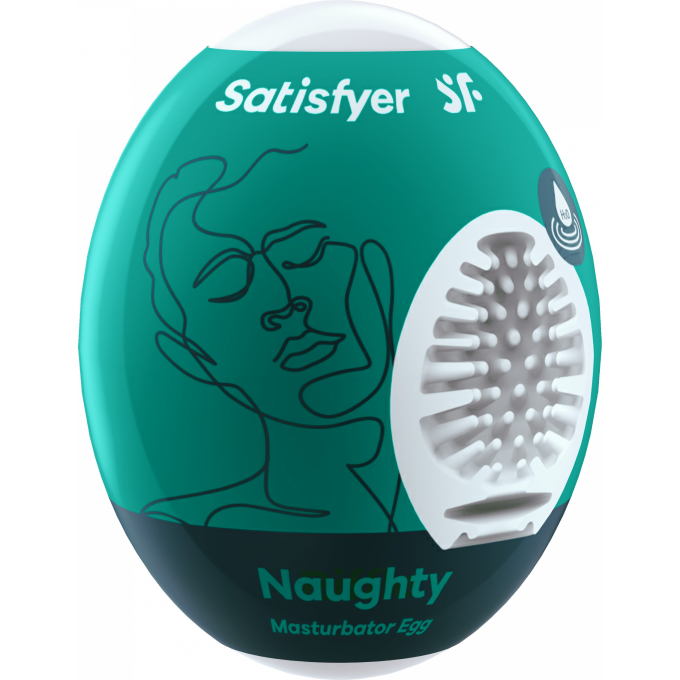 Мастурбатор нереалистичный SATISFYER EGG SINGLE (NAUGHTY), TPE, зеленый 4010021